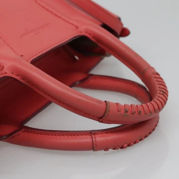 Salvatore Ferragamo Hand Bag Leather 2way Pink Silver Auth - Picture 6 of 16